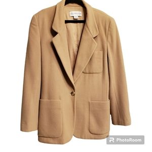Liz Claiborne vintage cashmere blend camel blazer, women's 6P